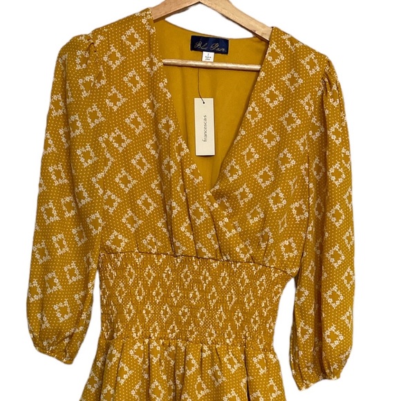 Francesca’s Faux Wrap Ruffle Skirt Dress - Picture 4 of 7